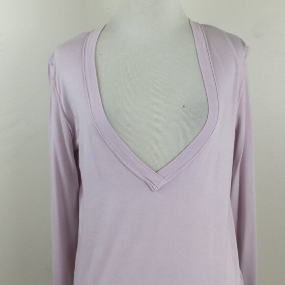 We the Free Light Lilac Deep V-Neck Top xs - Picture 3 of 11